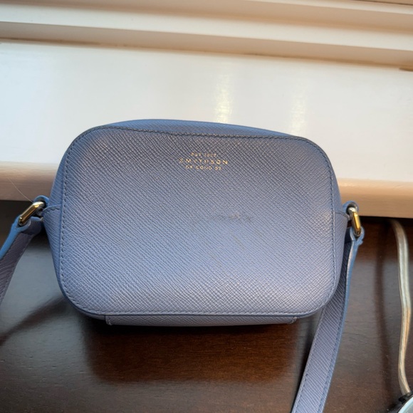 Smythson Camera Bag in Panama blue crossbody - Picture 9 of 13